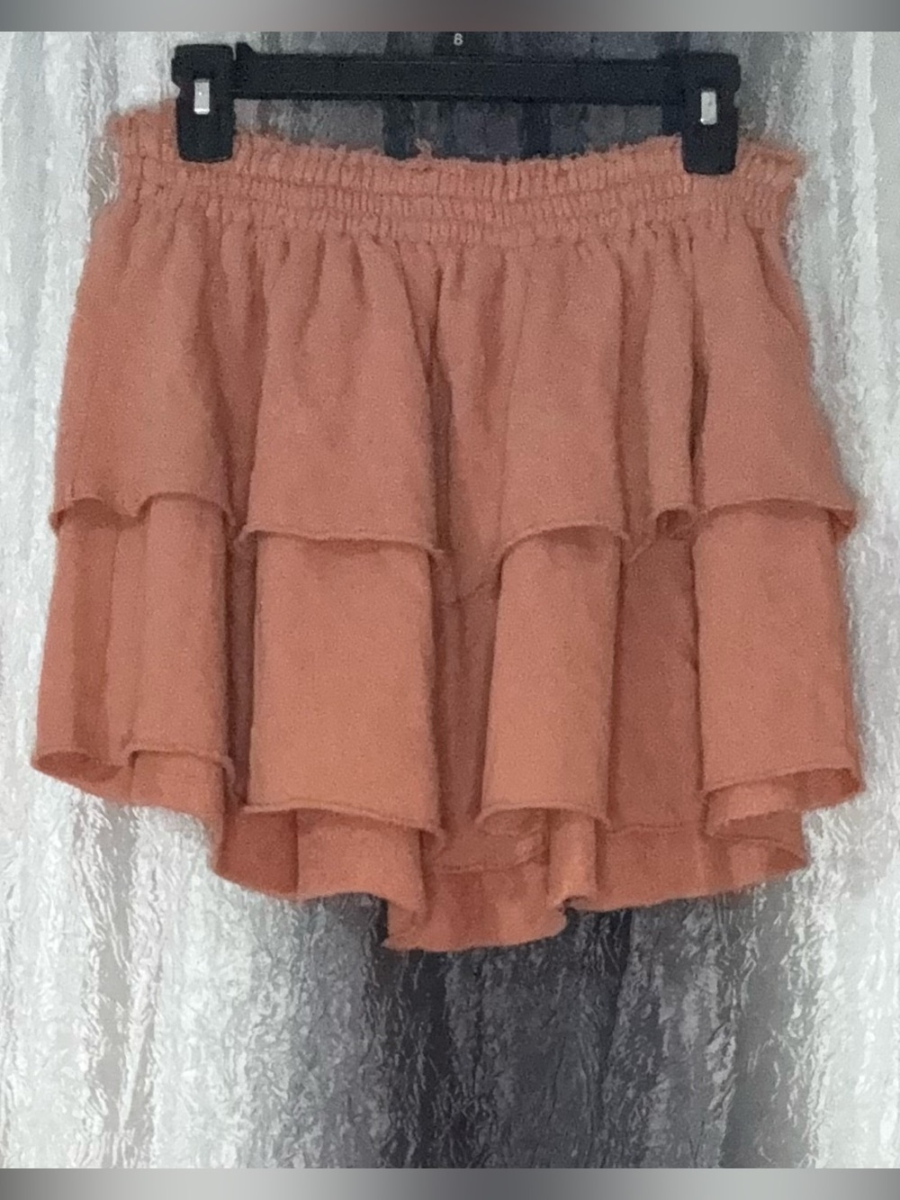 aerie Tiered Ruffle Skirt in Dusty Peach NWOT